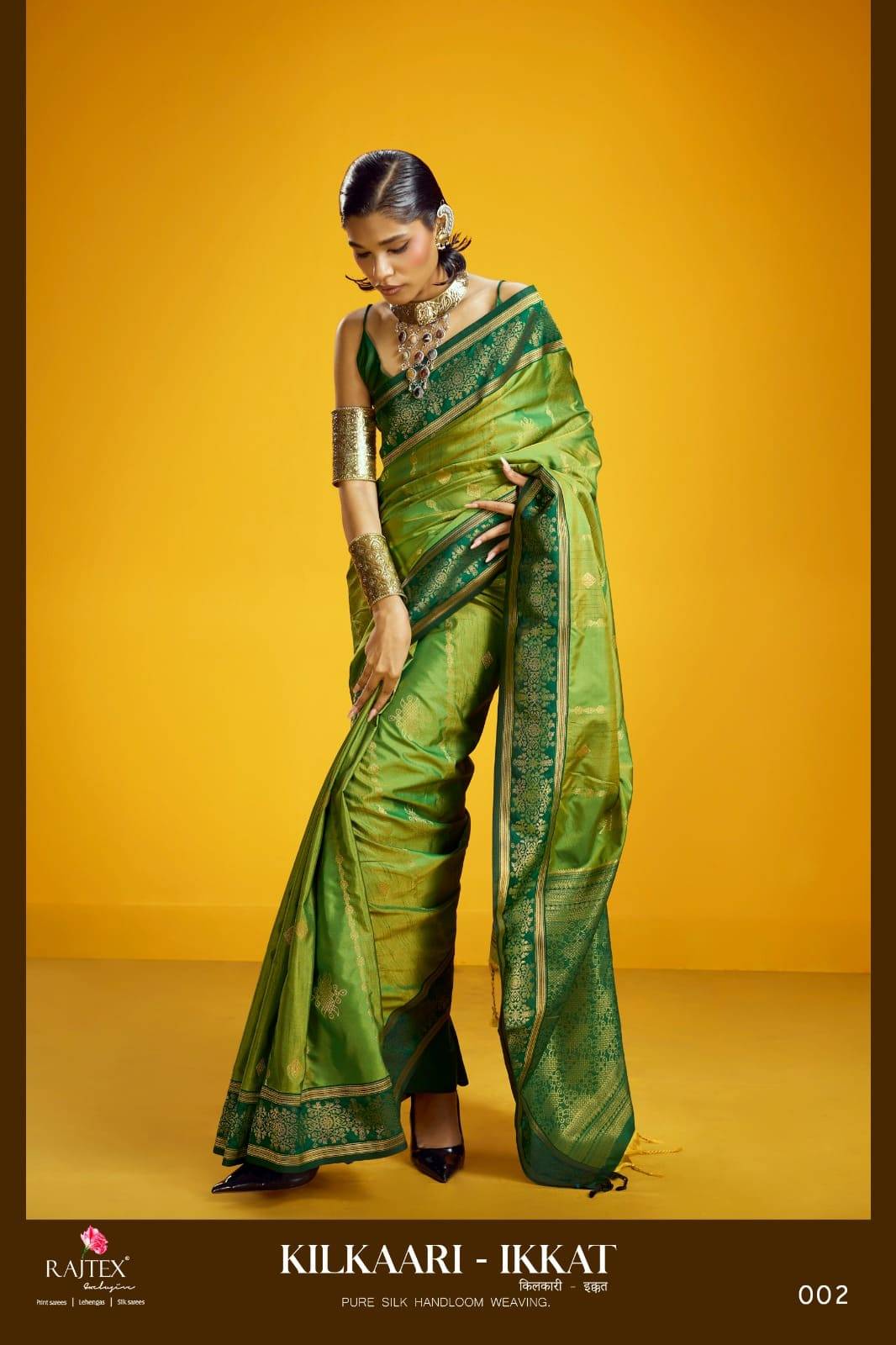 Kilkaari ikkat By Raj Tex 001 to 006 Series Indian Traditional Wear Collection Beautiful Stylish Fancy Colorful Party Wear & Occasional Wear Satin Crepe Sarees At Wholesale Price